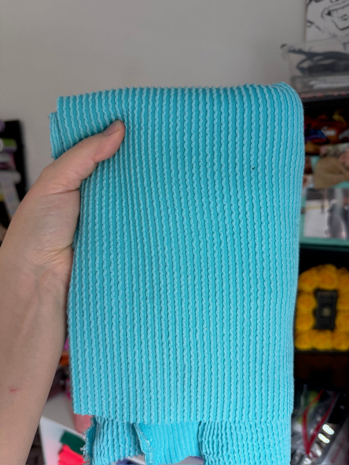 Single Yd Cut Urban Rib - Aqua