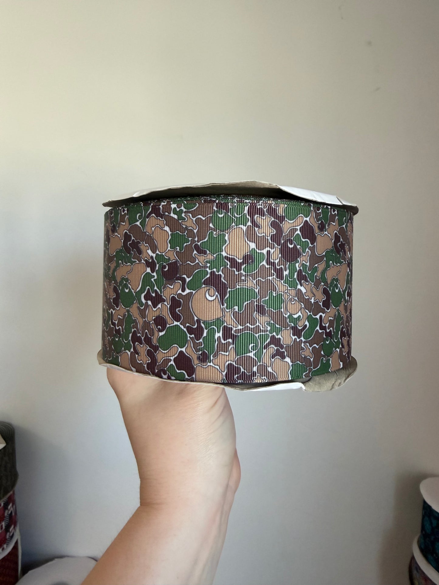 3” Grosgrain Car Camo Ribbon (by the yard)