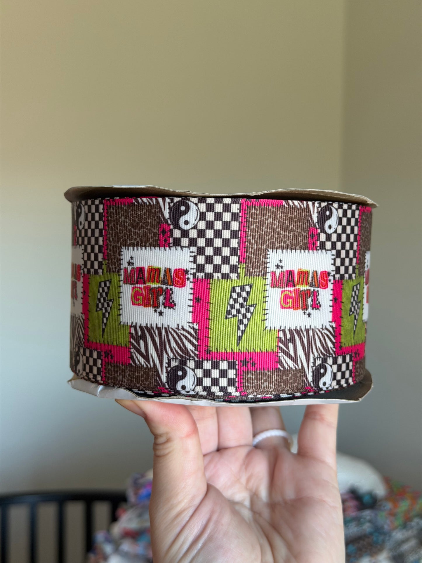 3” Grosgrain Mama’s Girl Ribbon (by the yard)
