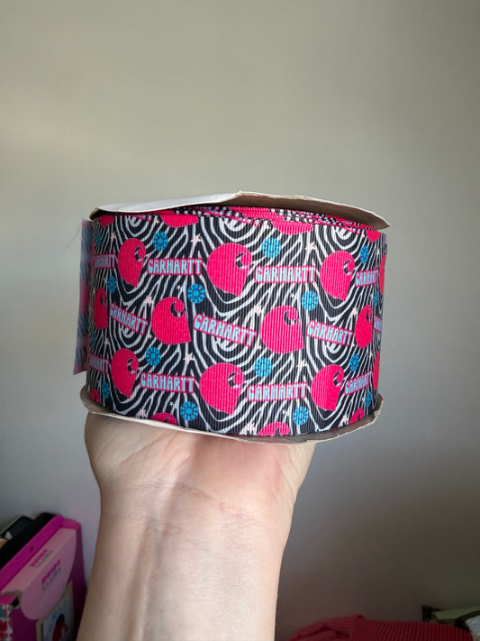 3” Grosgrain Car Zebra Ribbon (by the yard)