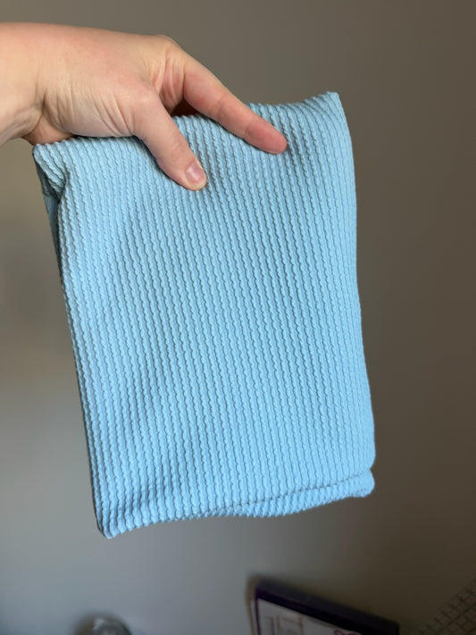 Single Yd Cut Urban Rib - Sky Blue