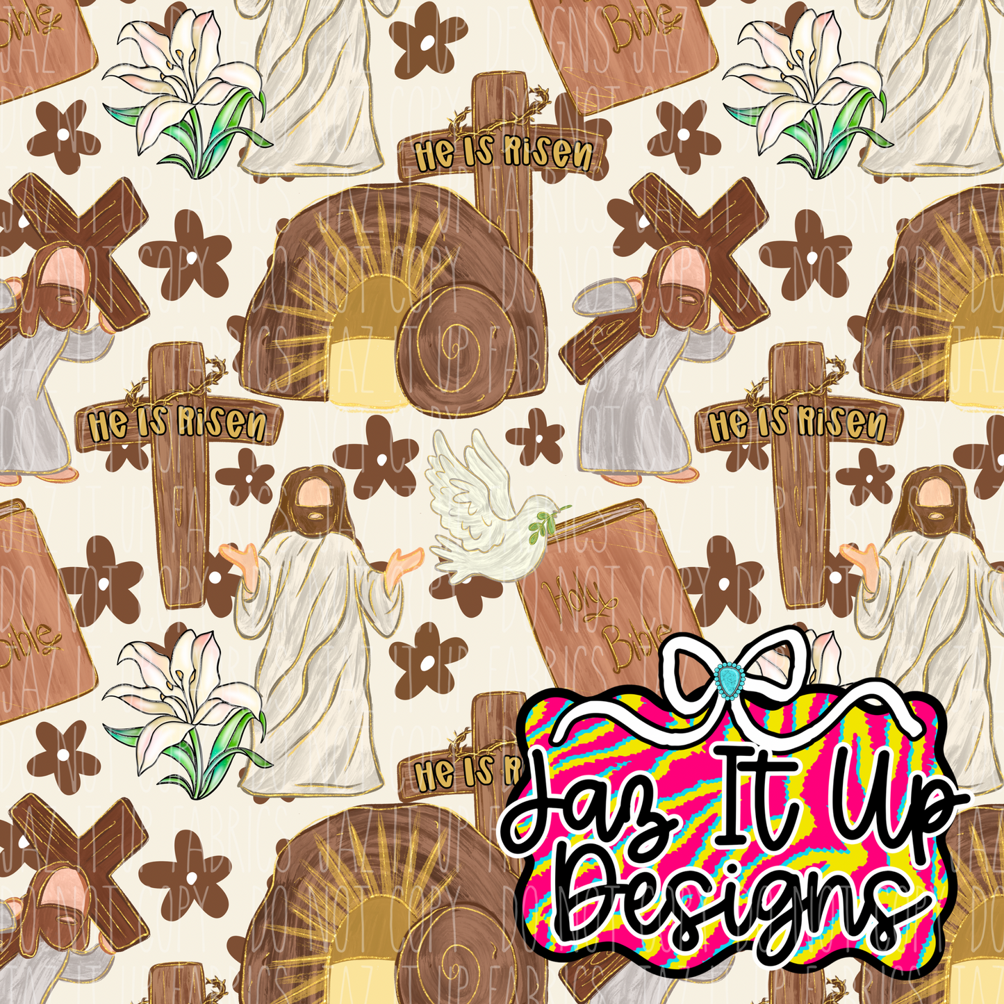 *Digital File* He Is Risen 300DPI Seamless File