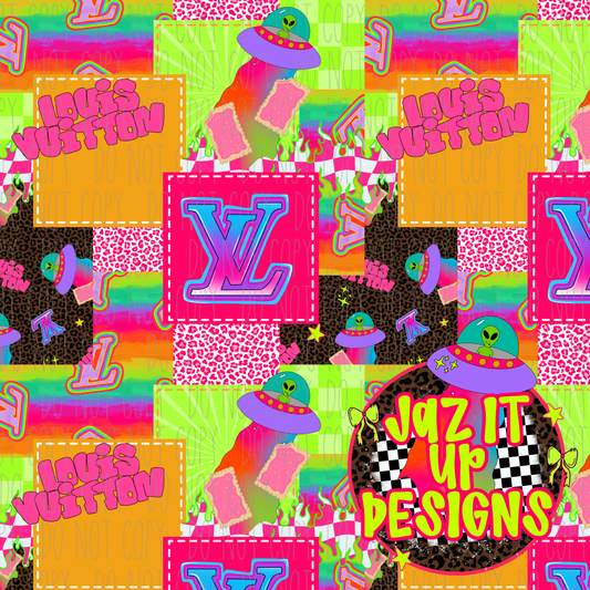 *Digital File* Boujee Alien Patch 300DPI Seamless File