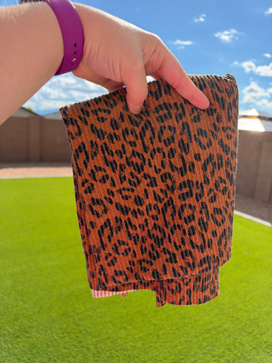 Single Yd Cut Urban Rib - Copper Leopard