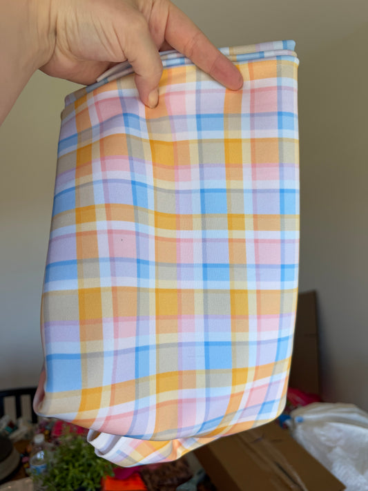 1/2 Yd Spring Plaid Thin Scuba