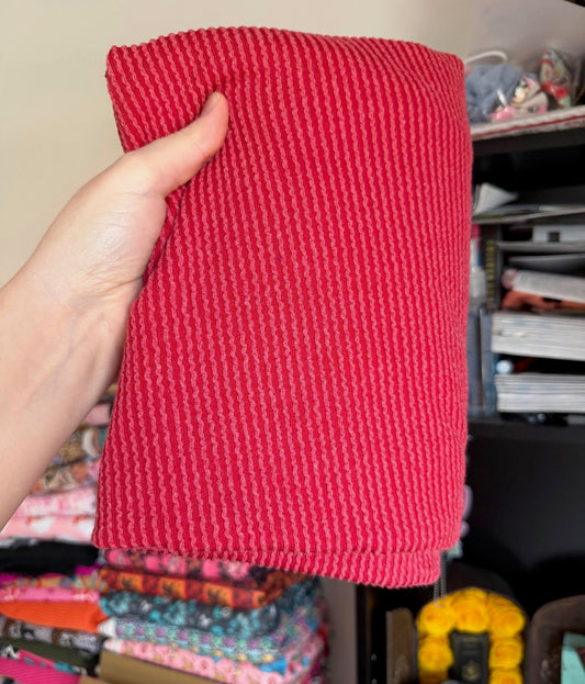 Single Yd Cut Urban Rib - Red