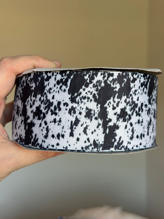 2.5” Grosgrain Cow Ribbon (by the yard)