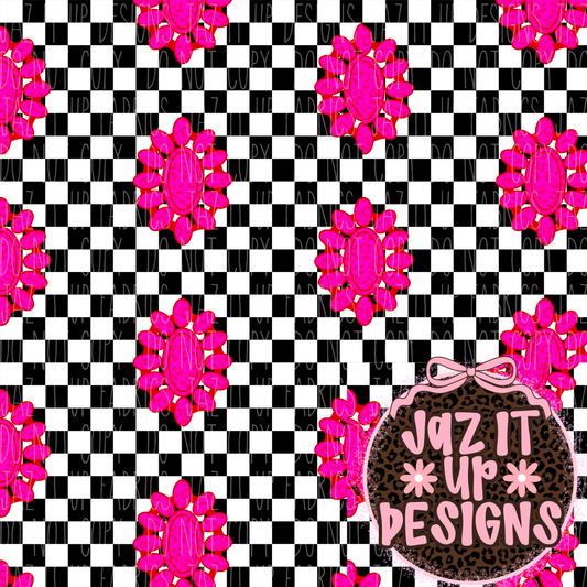 *Digital File* Checkered Concho 300DPI Seamless File