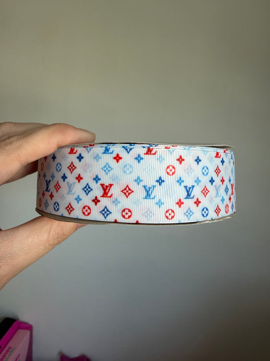 1.5” Grosgrain RWBoujee Ribbon (by the yard)