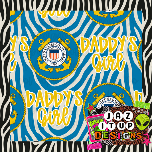 *Digital* 300DPI Seamless USCG Mama/Daddy Girl Bundle