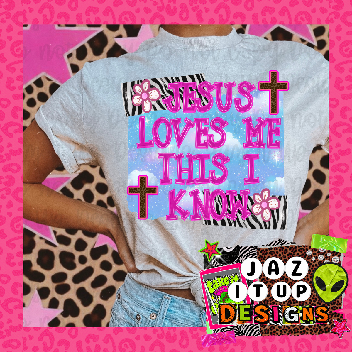 *Digital* 300DPI PNG Jesus Loves Me