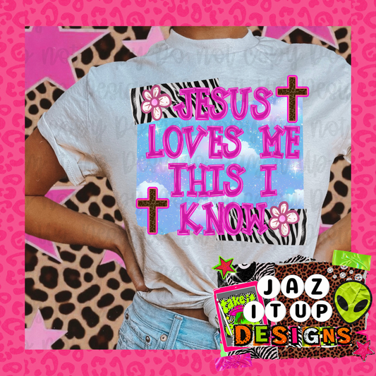 *Digital* 300DPI PNG Jesus Loves Me