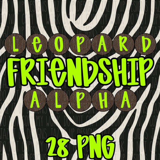 *Digital* 300DPI PNG Alpha - Leopard Friendship