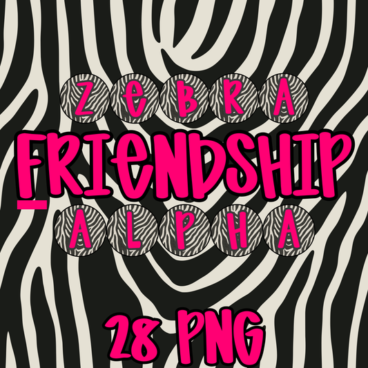 *Digital* 300DPI PNG Alpha - Zebra Friendship