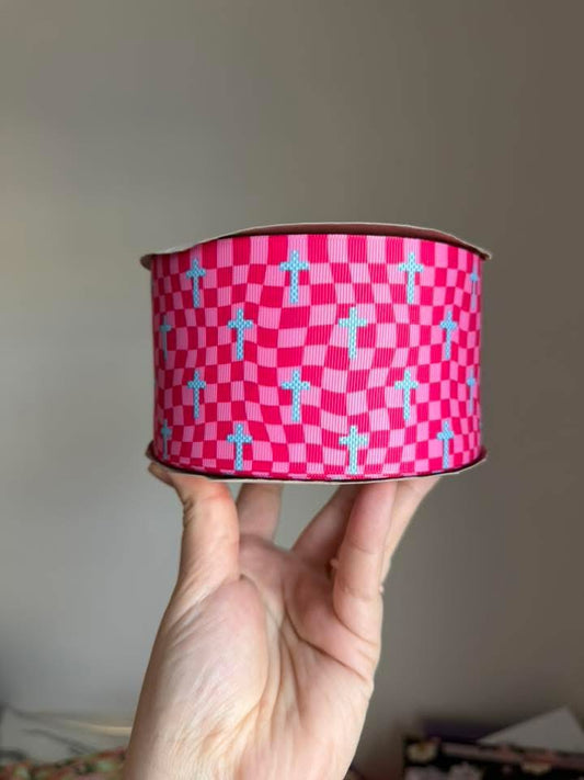 3” Grosgrain Cross Check Ribbon (by the yard)