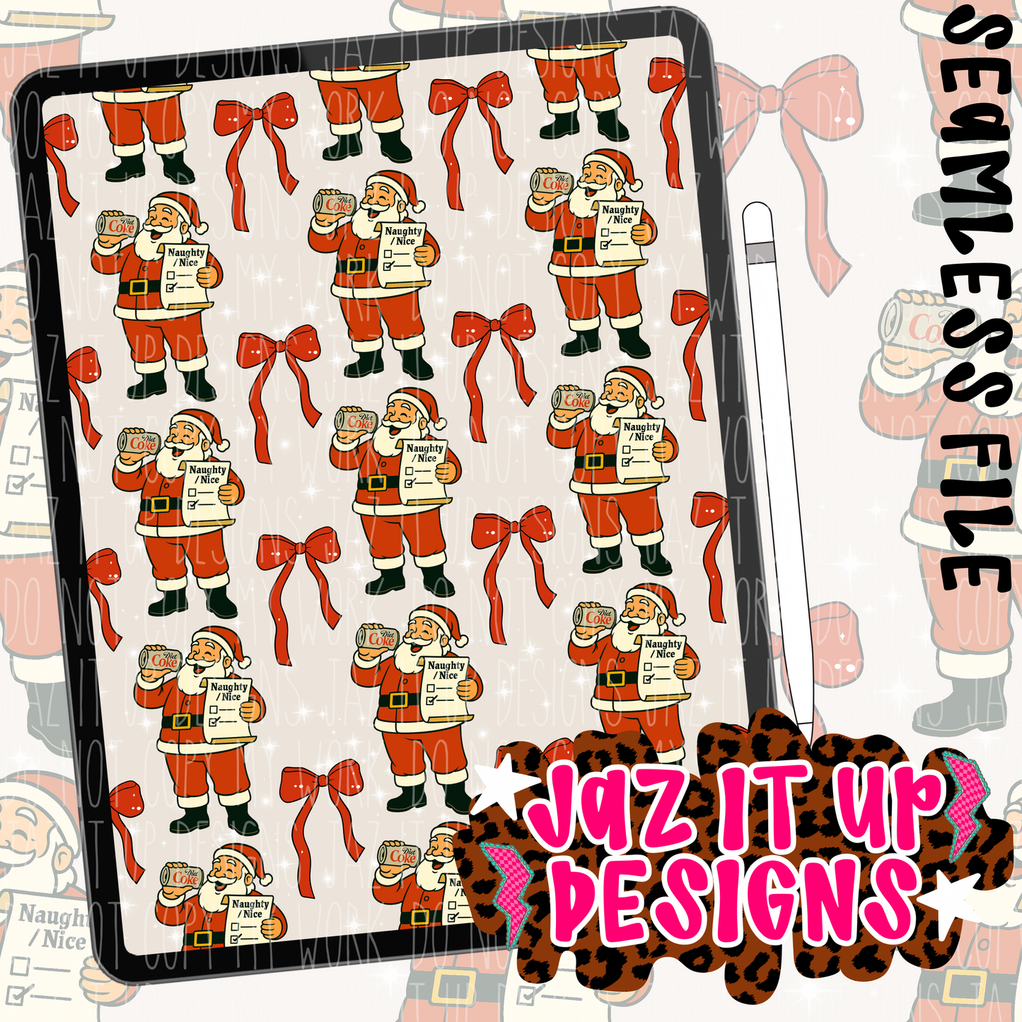 DIET CC SODA POP SANTA