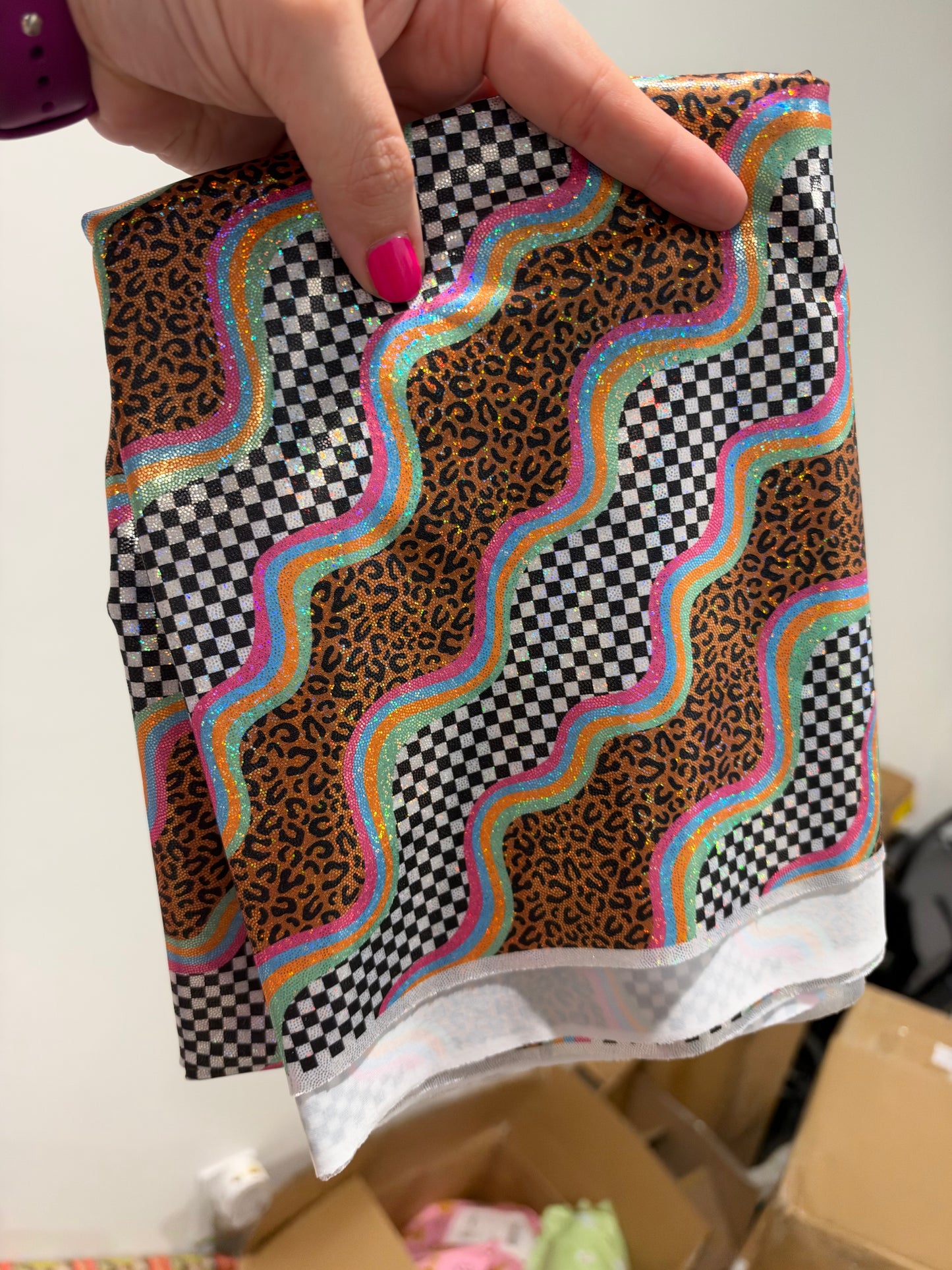 Glit Holo 4 Way Dopamine Leopard Check